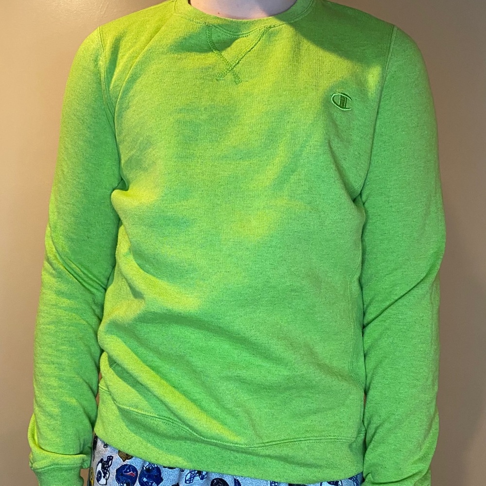 Champion Lime Green Crewneck